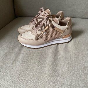 Michael Kors Women’s Blush Rose Gold Wedge Sneakers